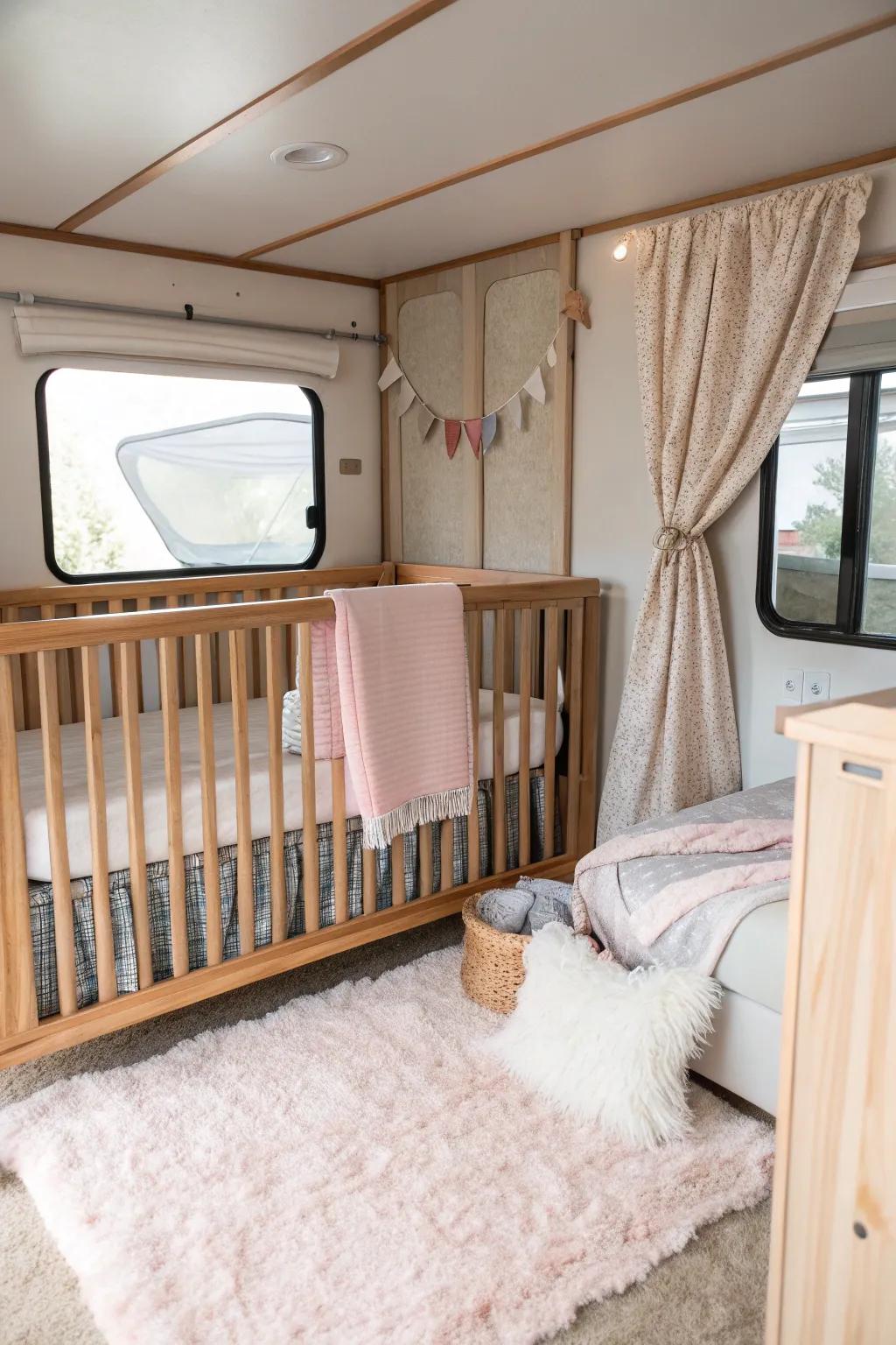 Prioritize safety with sturdy railings around your crib.