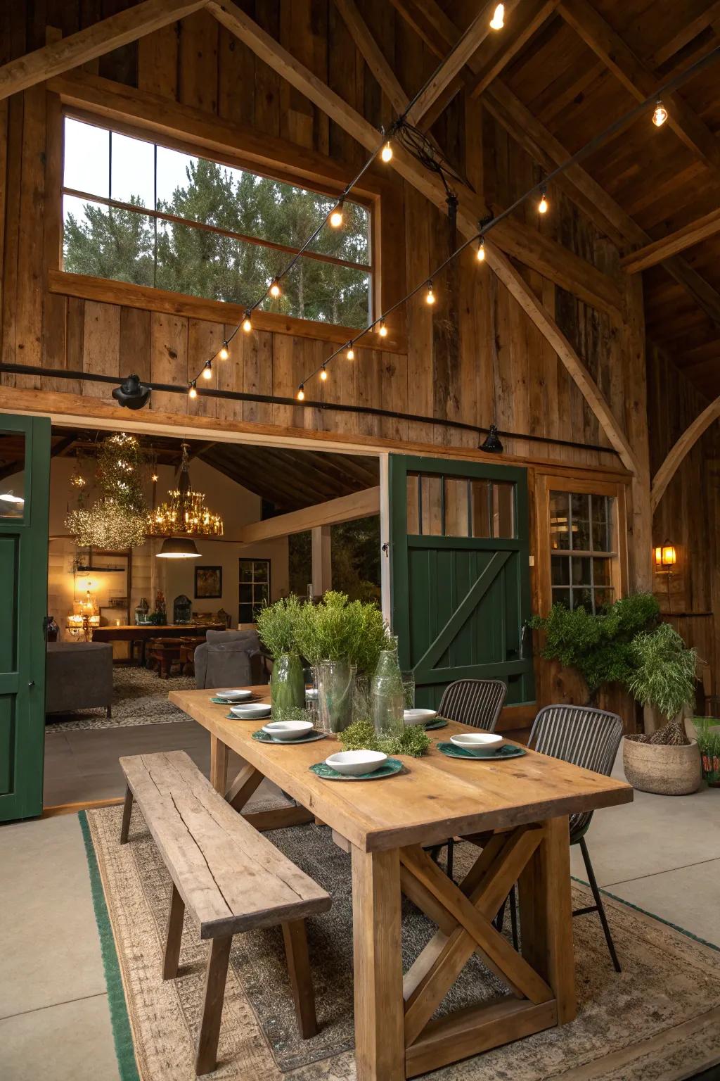 Create a modern rustic haven with sustainable choices that harmonize with nature. 🌿 #SustainableLiving #EcoFriendlyHome