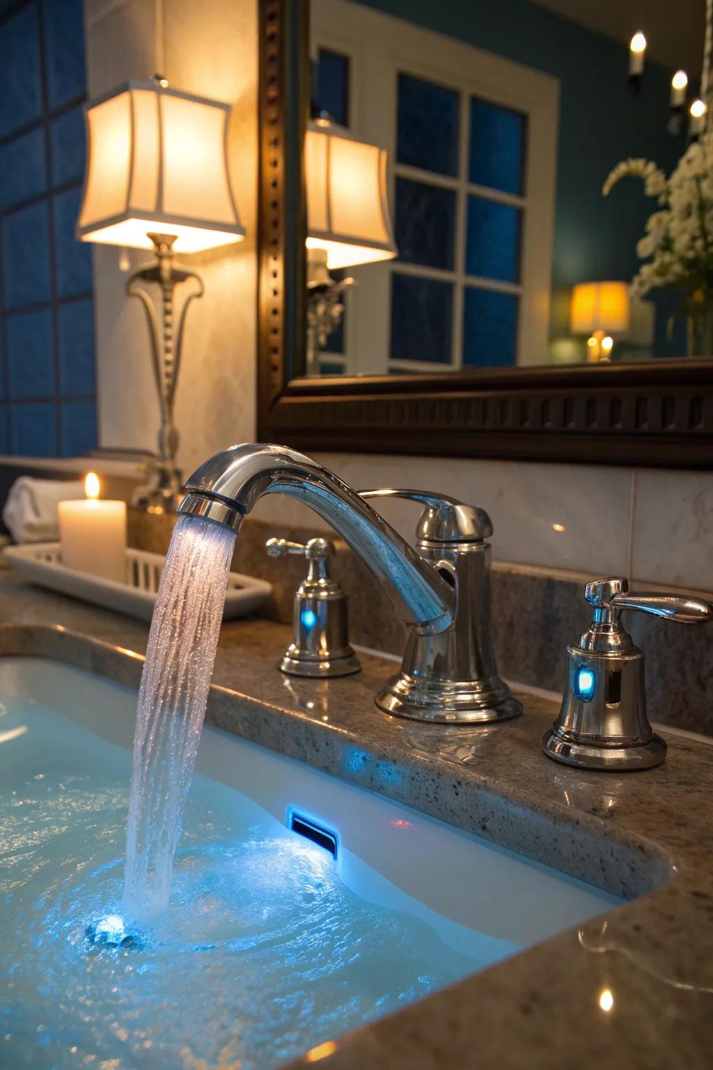 Illuminate your bathroom with LED faucets that offer both functionality and a splash of fun.