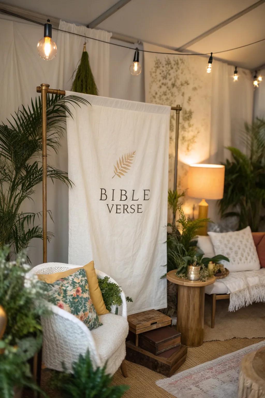 Add whimsy and inspiration to your space with fabric verse banners. #FabricArt #BohemianDecor