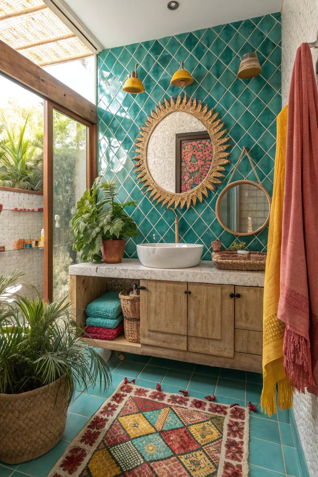 Artistry meets functionality in a mosaic that dances with light and color.