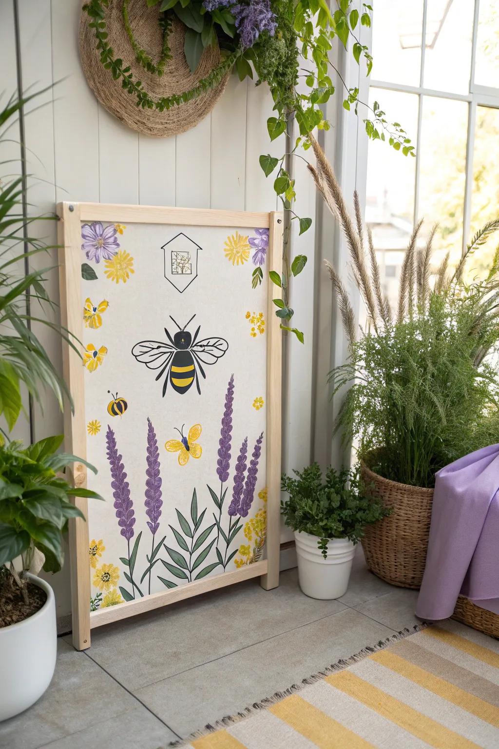 Create a pollinator paradise with a board that blooms with beauty and purpose.