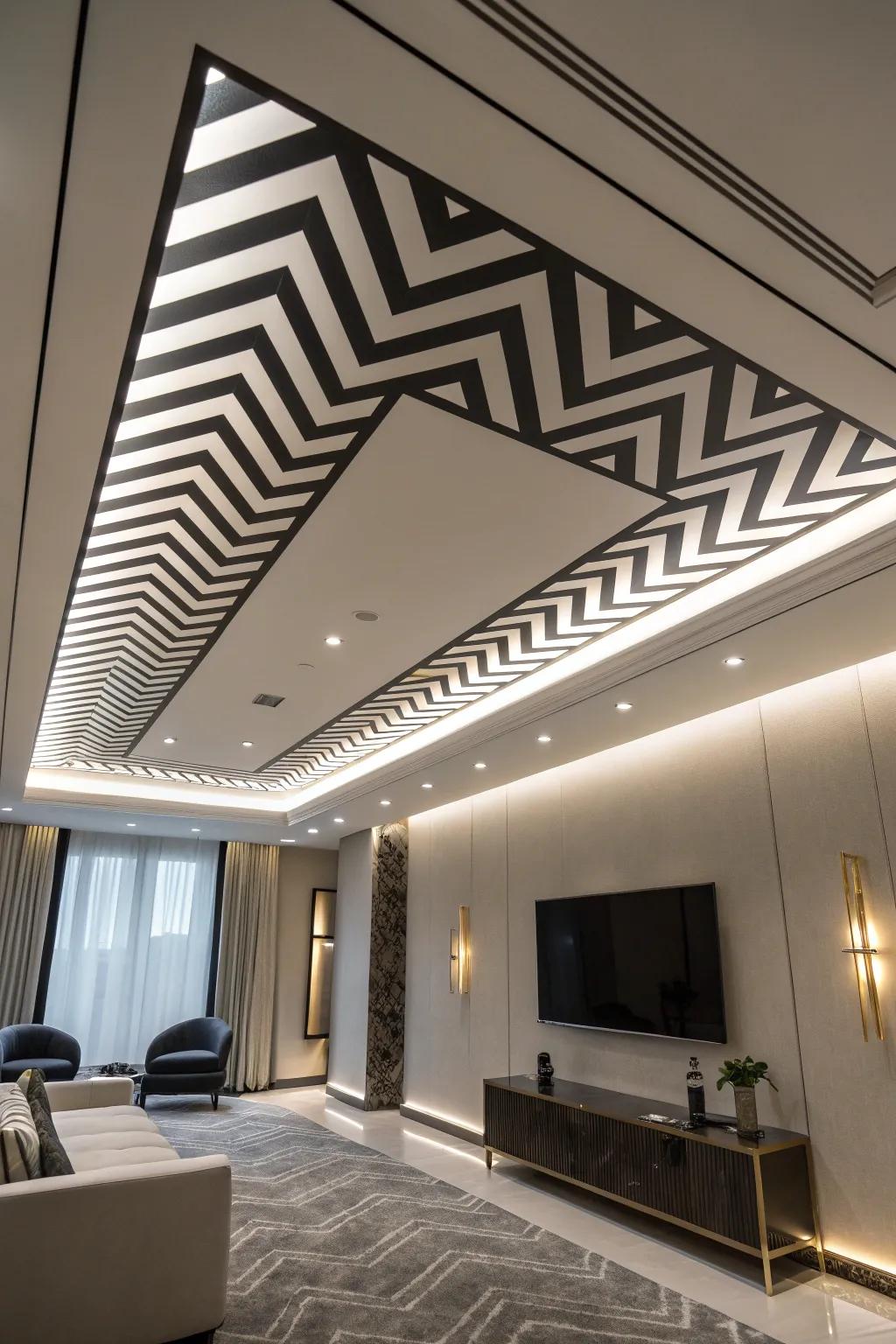 Zigzag soffits add a dynamic flair, transforming ceilings into captivating features.