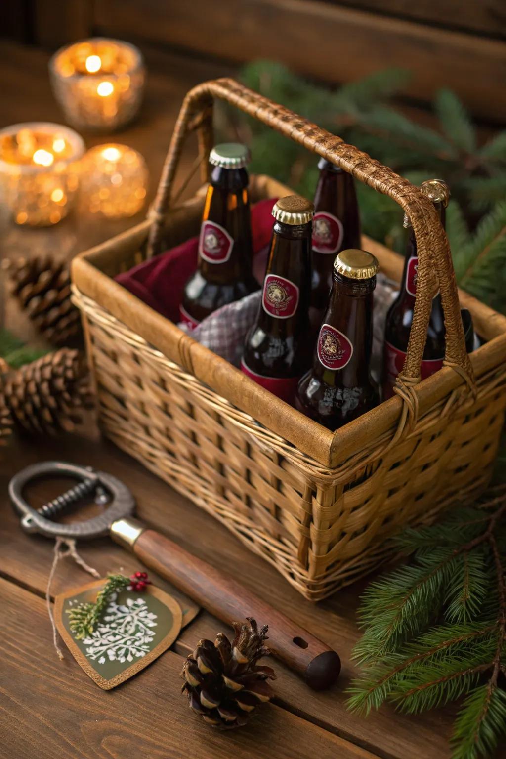Cheers to new flavors with a craft beer enthusiast's basket, perfect for adventurous palates.