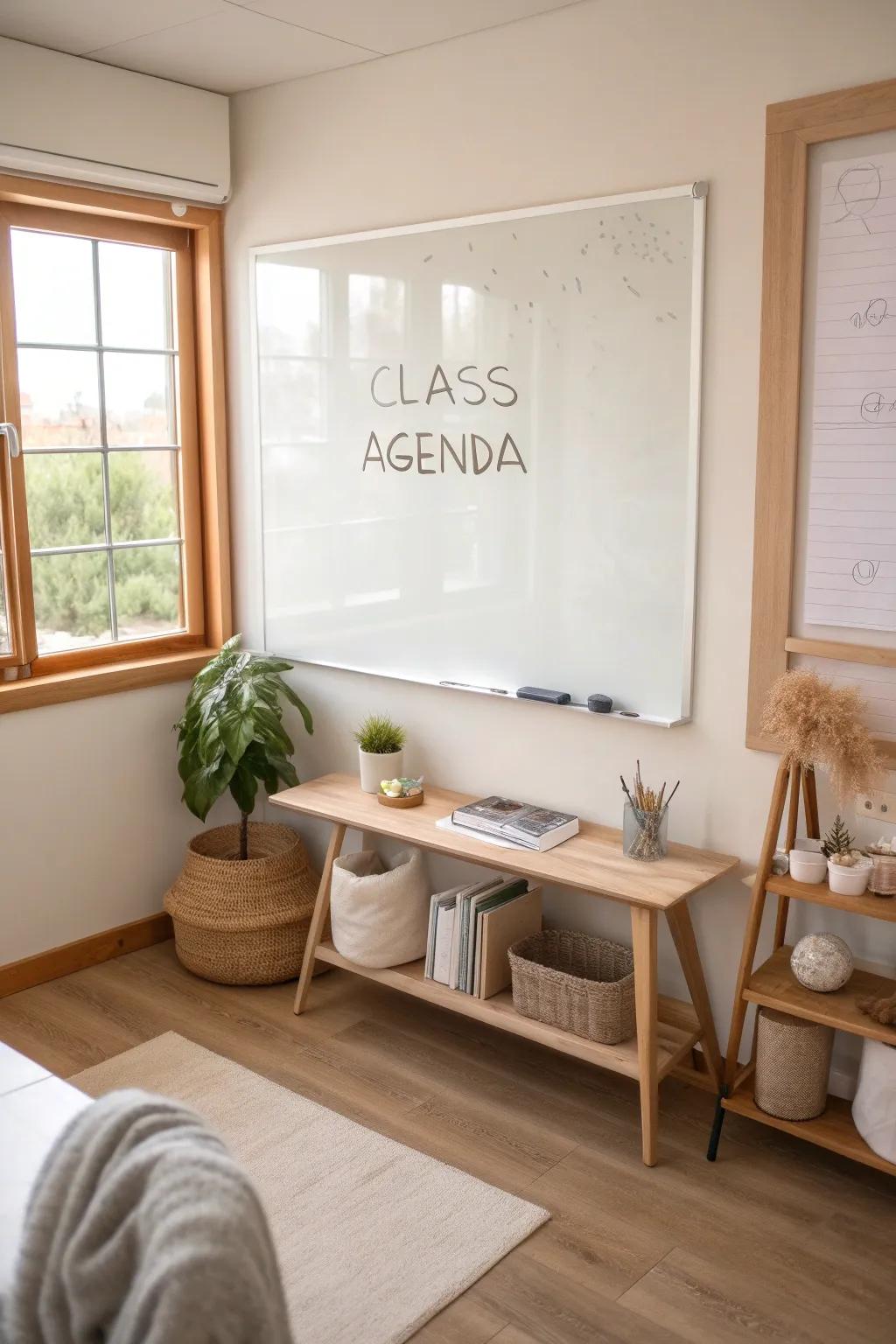 Keep everyone on track with a clearly defined agenda corner. 📅 #ClassroomManagement #DailyPlanning