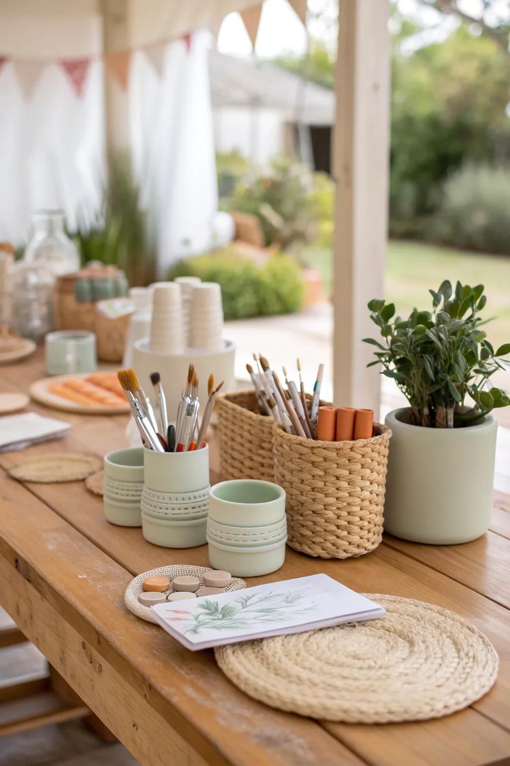 Foster personal connections with a fun DIY craft station. 🎨 #CraftStation #CreativeDecor