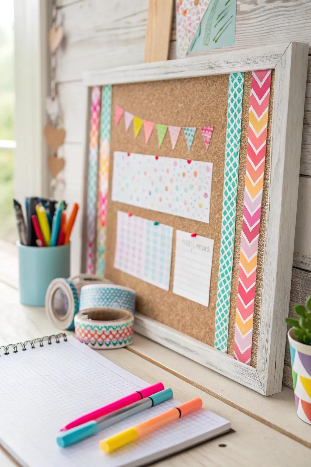 Unleash creativity with a versatile washi tape border.