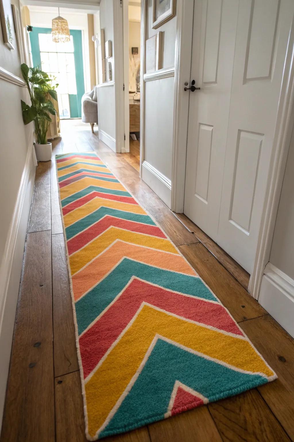 Guide your guests with a runner that creates a captivating visual path.