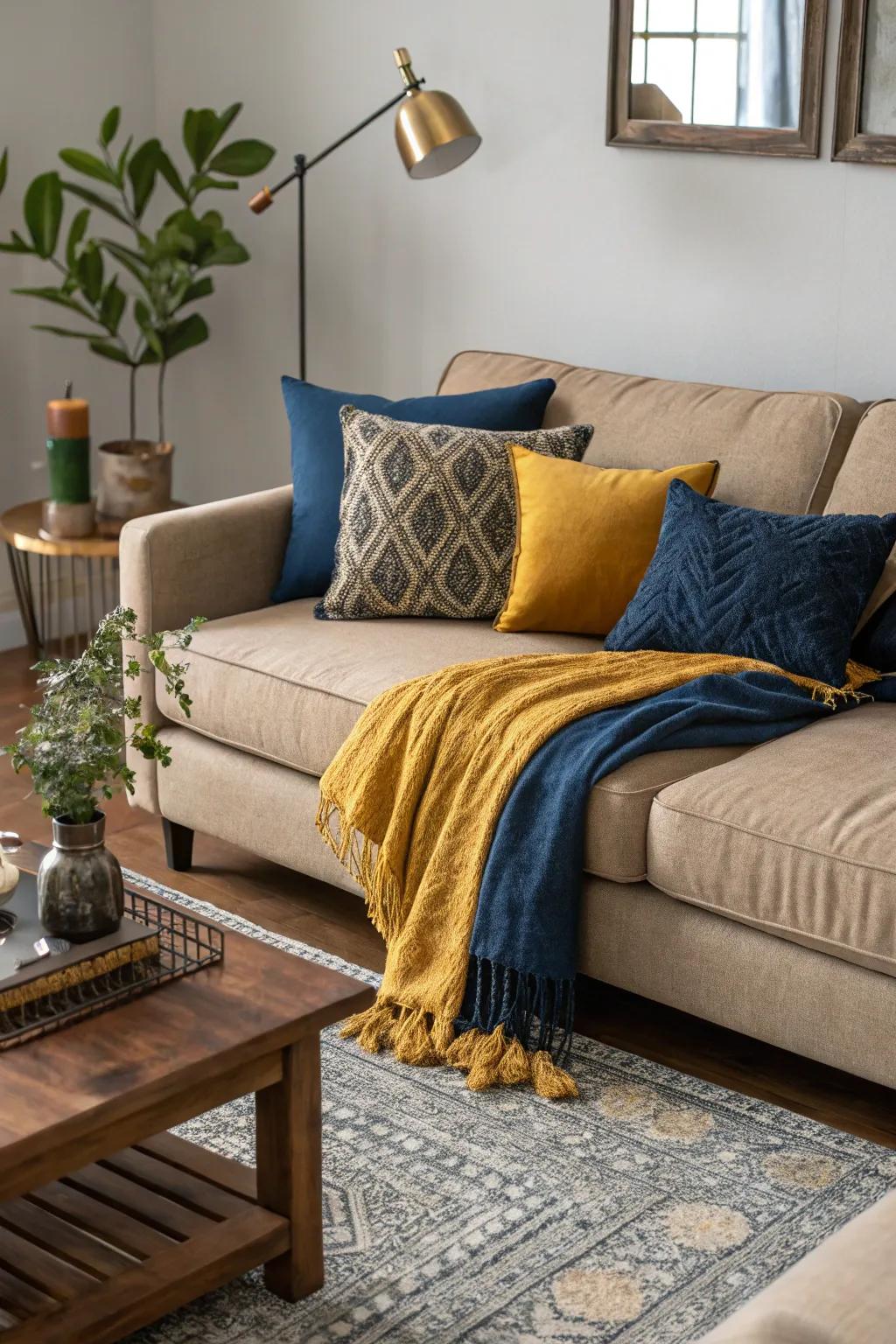 Elevate your space with custom upholstery that brings a unique charm to your living room. 🎨 #CustomDesign #HomeElegance