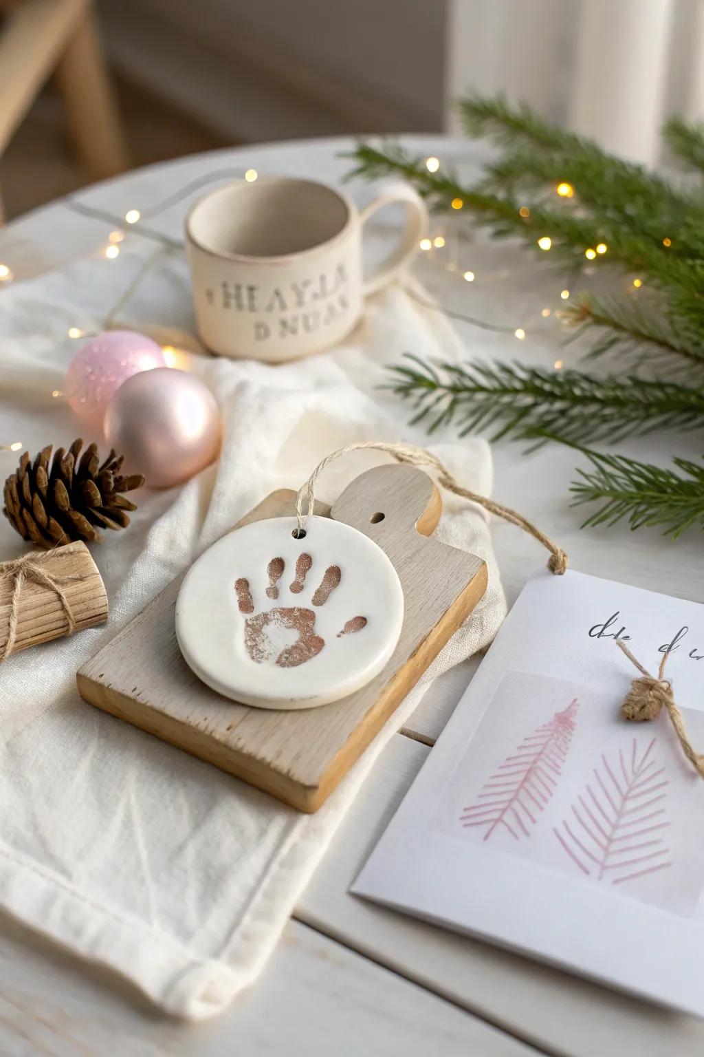 Create treasured keepsakes with holiday crafts featuring baby's tiny handprints.