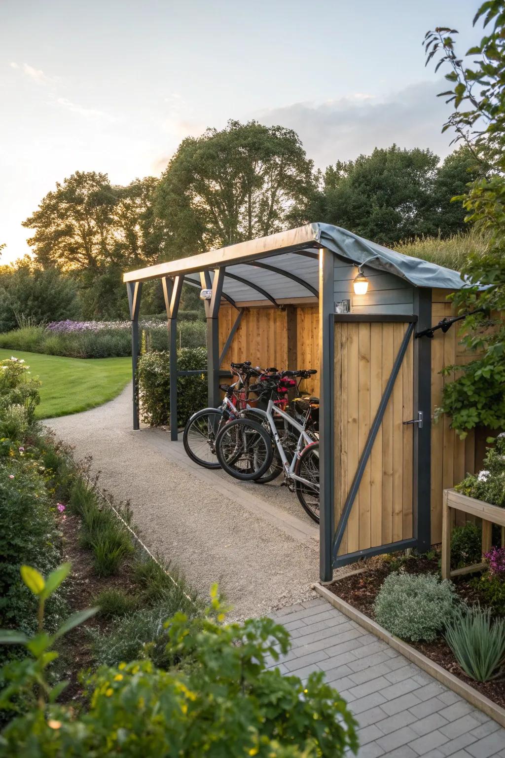 Ensure your bikes stay dry and secure with a garage that withstands the toughest weather. 🌧️🚴 #Weatherproof #StorageSolutions