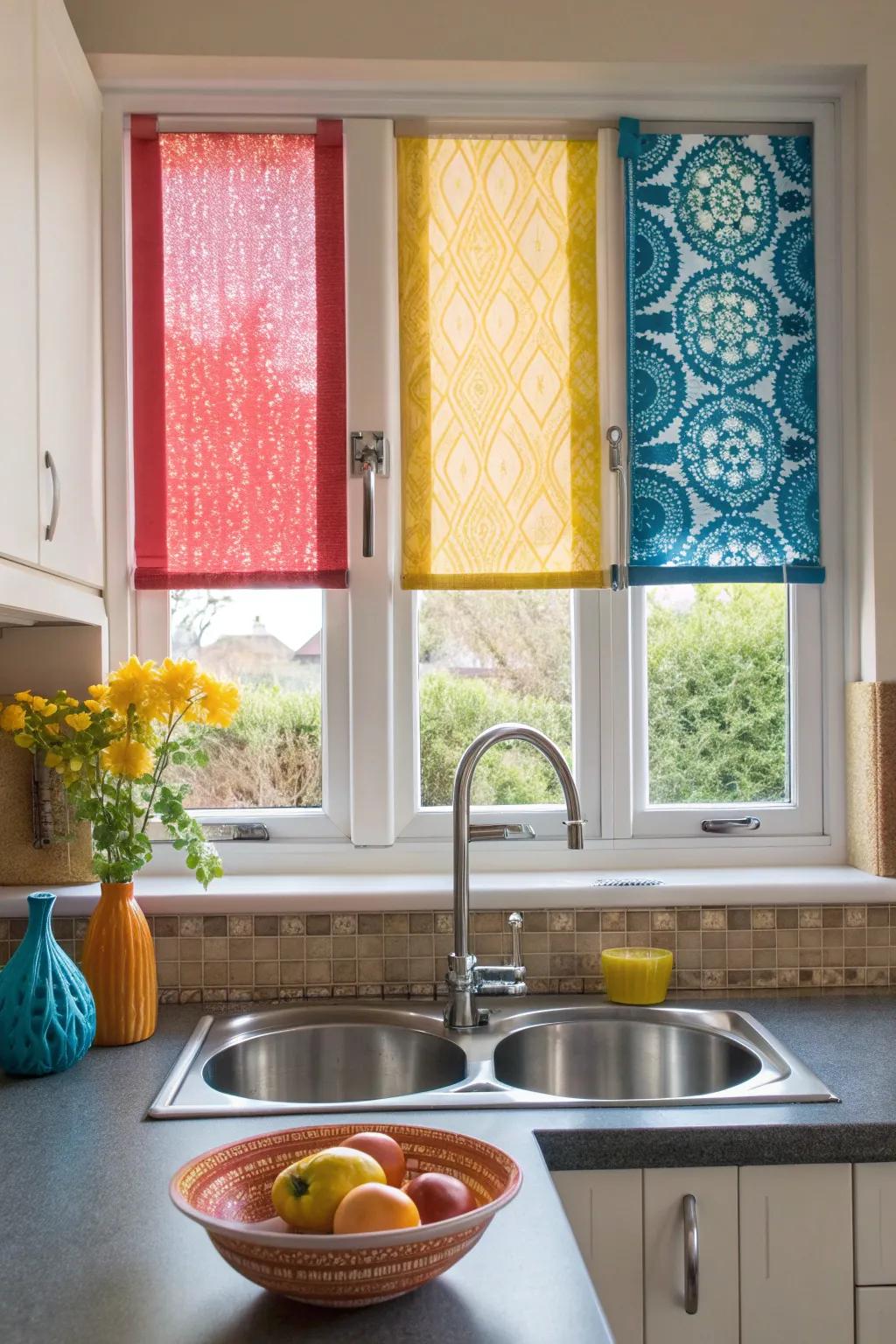 Enjoy privacy and style with decorative screens that enhance your kitchen's charm.
