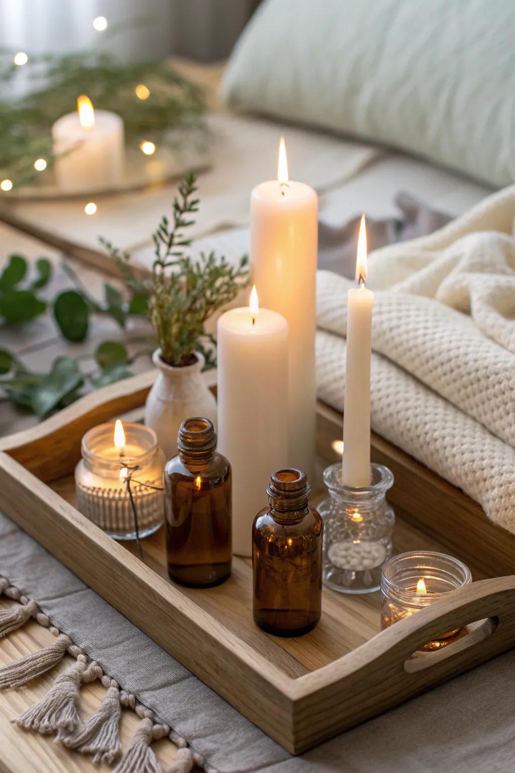 Create a warm ambiance with mini bottle candle holders, perfect for any setting. 🕯️ #CandleDecor #CozyHome