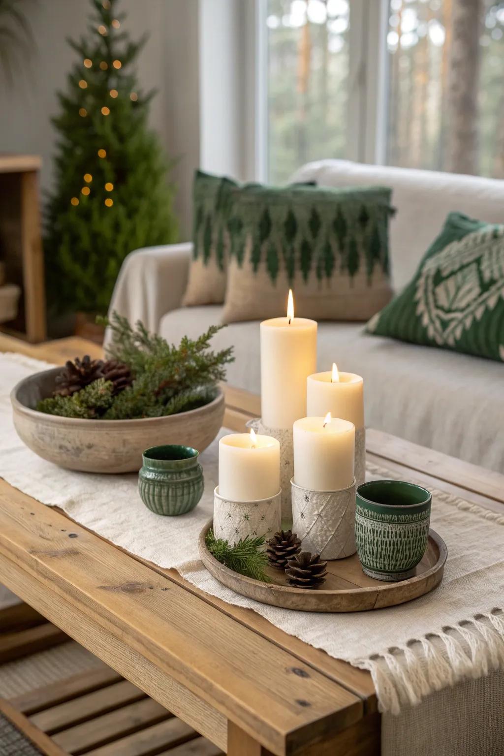 Breathe in the calming aroma of forest-scented candles that transport you to a woodland retreat. #CandleLove #HomeFragrance