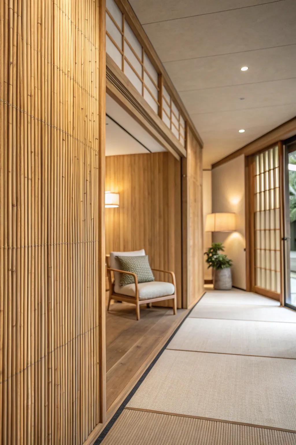 Embrace natural beauty with bamboo cladding that brings tranquility and style to any space.