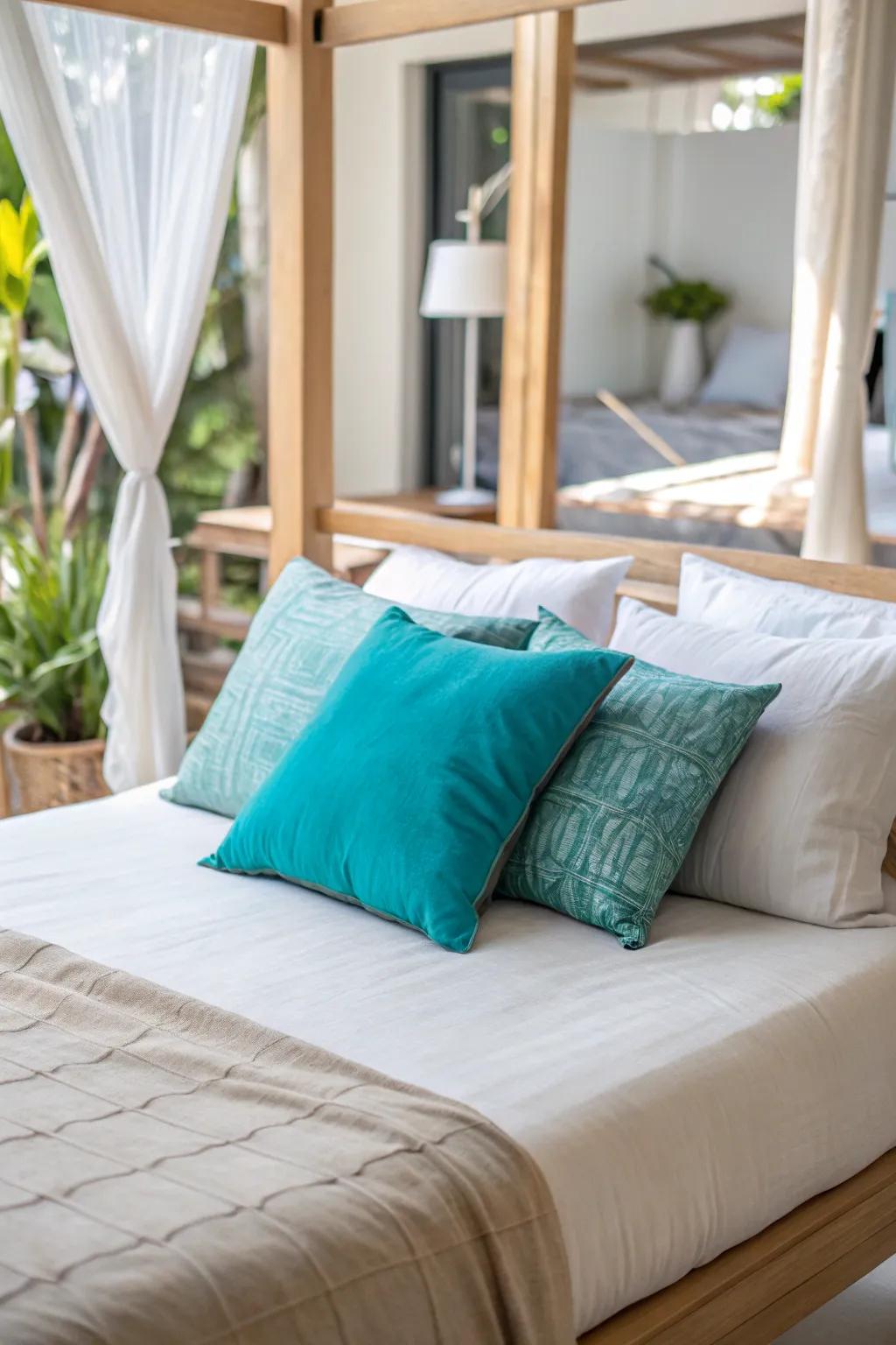 A single pop of color can refresh your minimalist space with minimal effort. #ColorPop #HomeRefresh