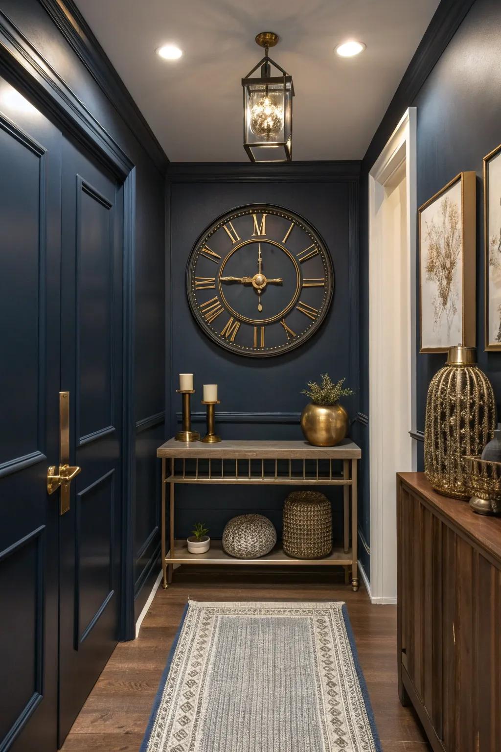 Make a bold statement in your entryway by playing with scale for a visually dynamic space.