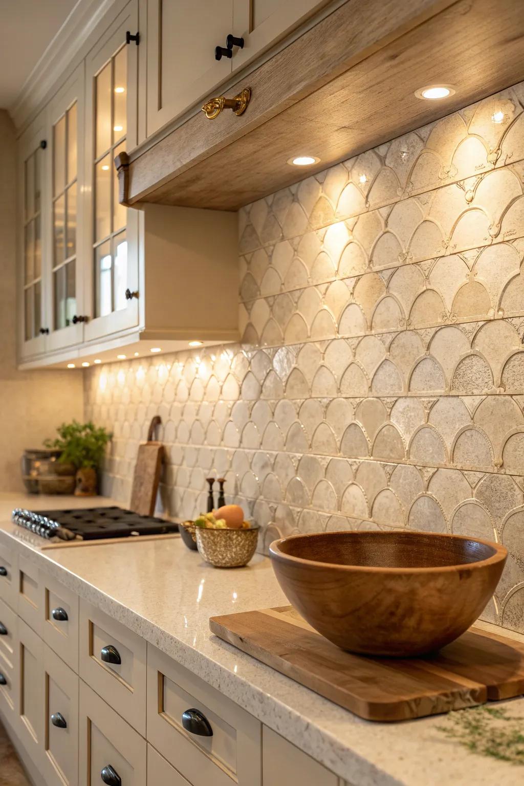 Zellige tiles add artisanal charm and a unique sheen, perfect for adding character to kitchens.