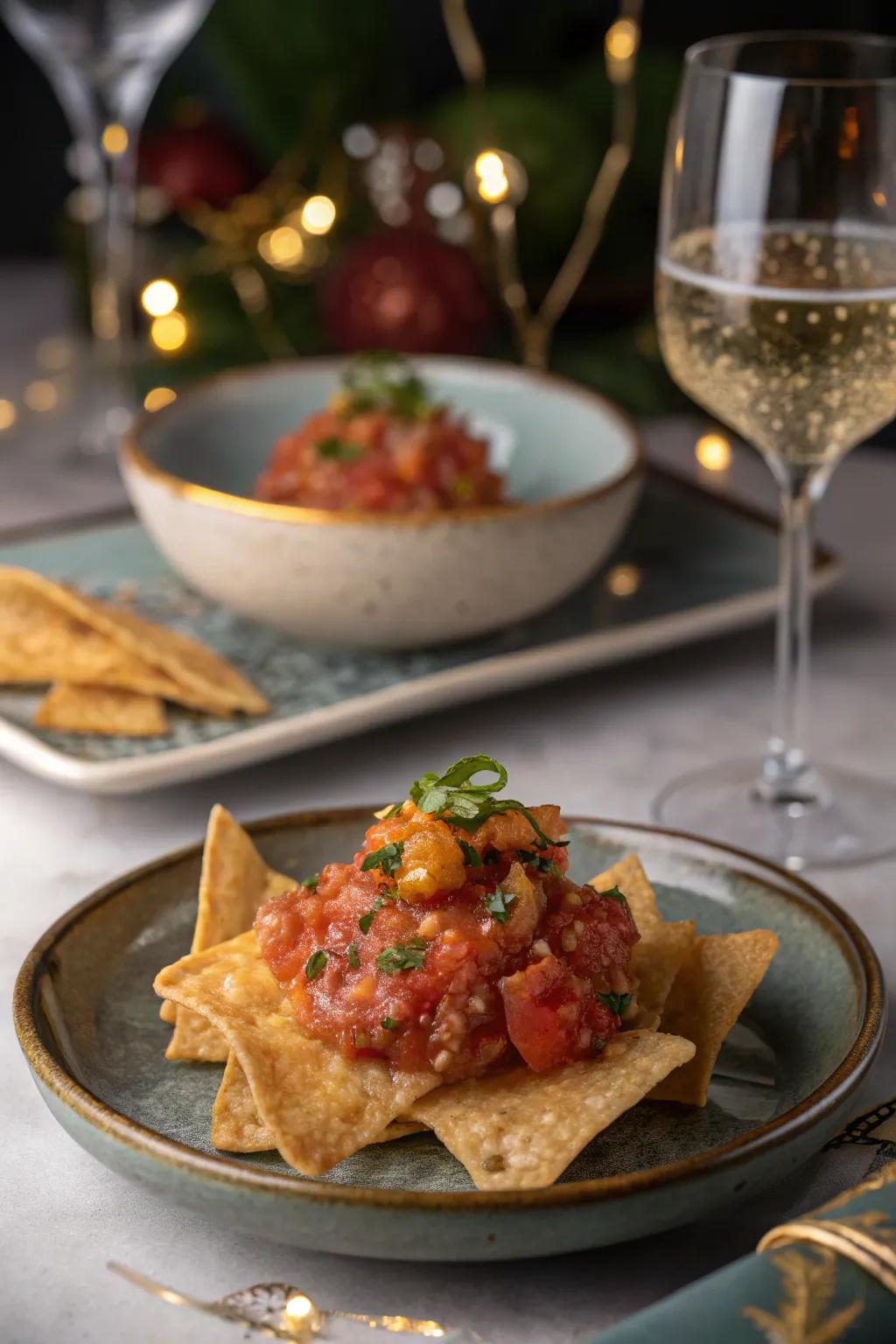 Elevate your party spread with the sophisticated flavors of spicy tuna tartare.