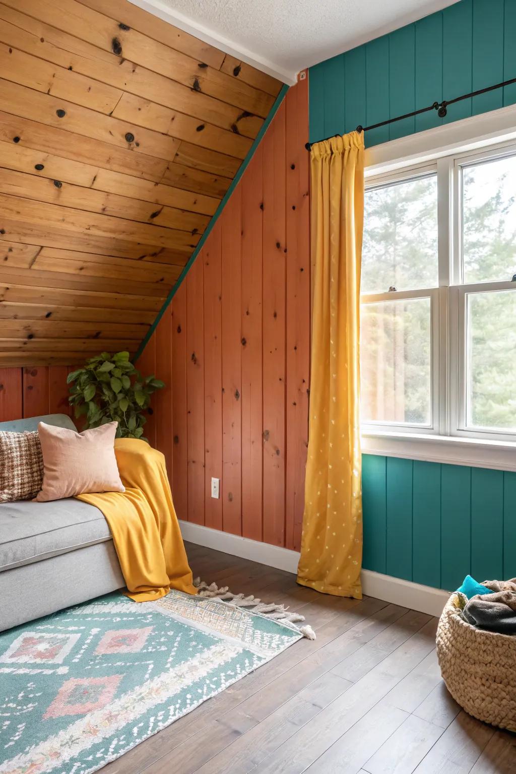 Terracotta walls create a warm and inviting atmosphere.