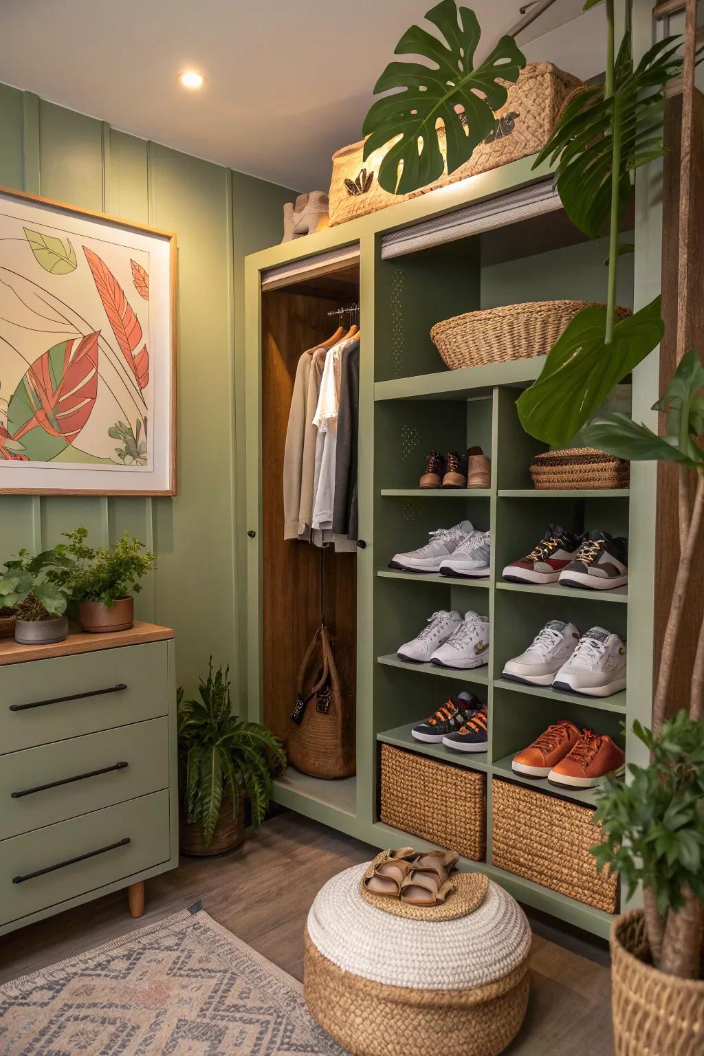 Infuse your personal style into your sneaker closet with unique decor elements. #PersonalizedDecor #UniqueStyle