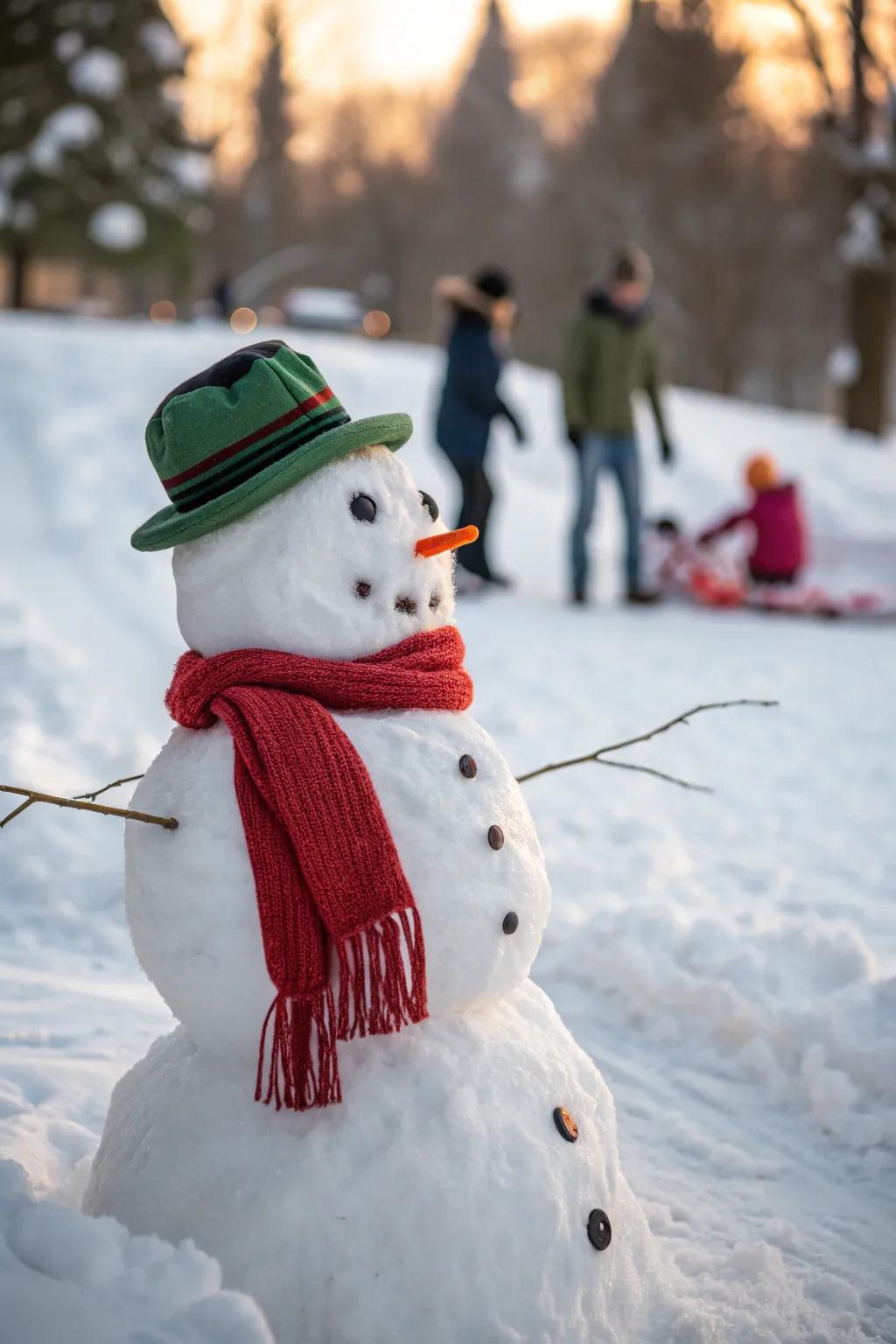 Licorice adds a sweet and whimsical touch to your snowman’s face.