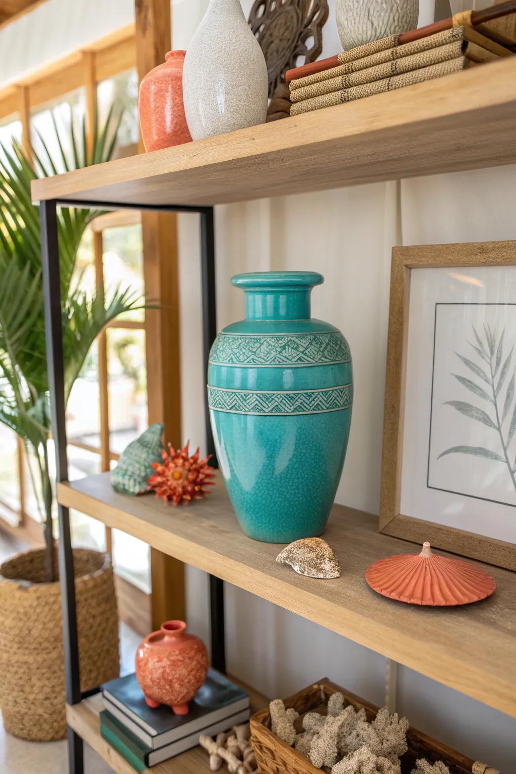 Reflect a vibrant personality with colorful accents that bring warmth to your urn display.