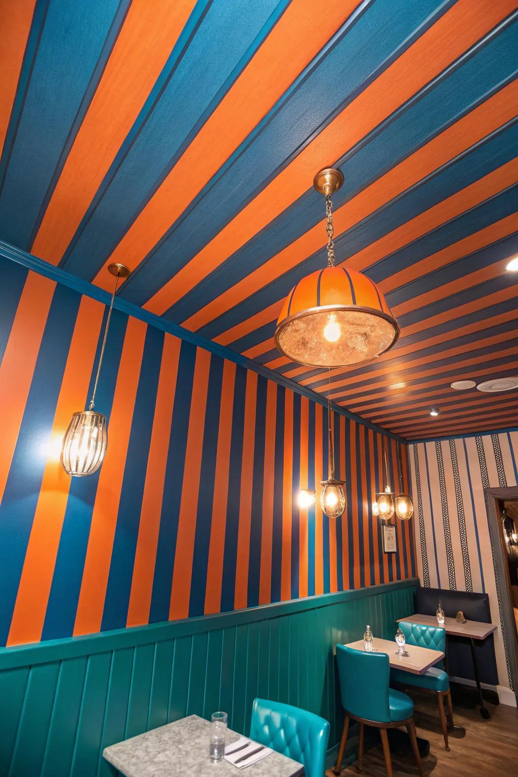 Transform your space with a bold ceiling that adds unique charm and interest.