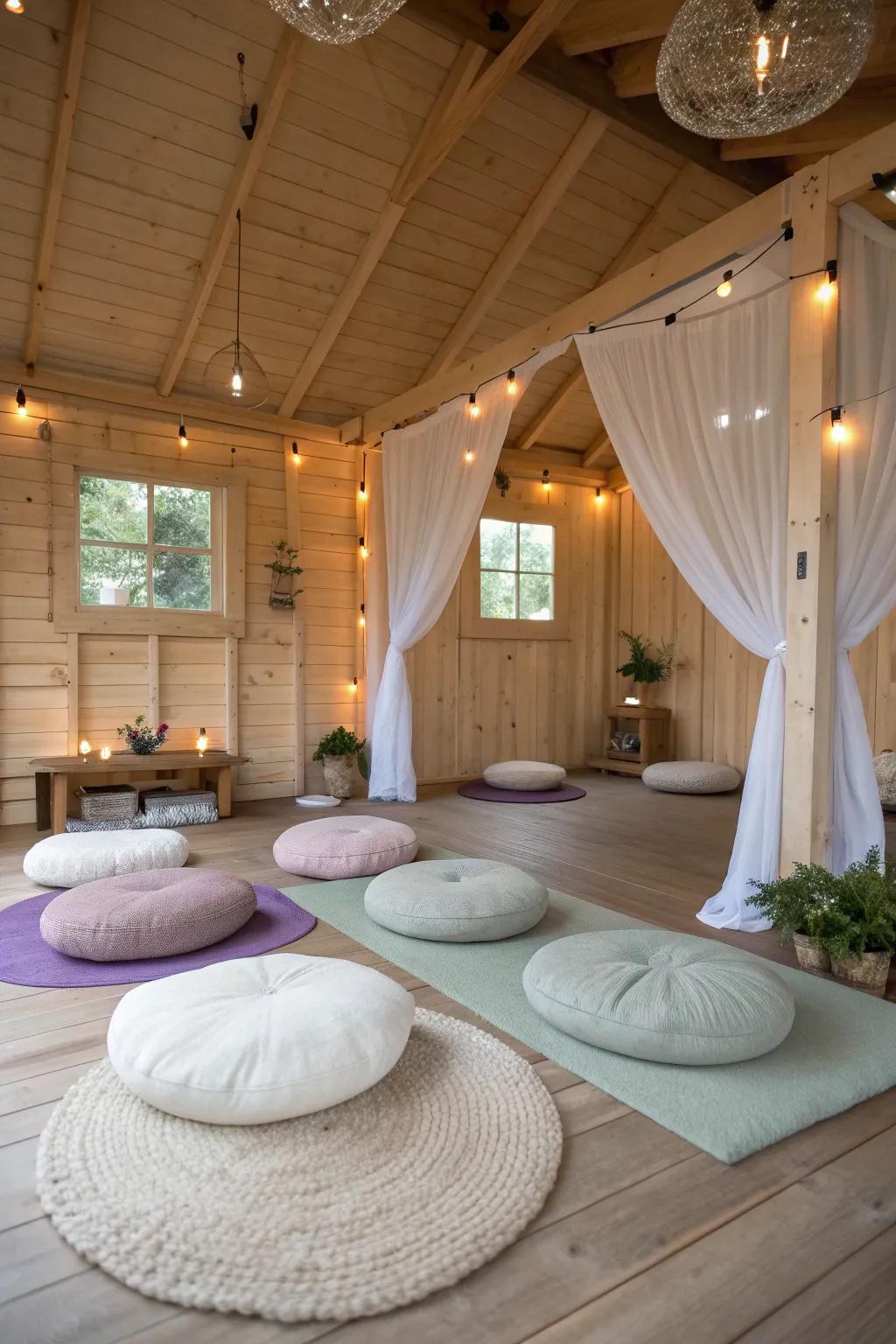 Find your zen with a serene space dedicated to mindfulness and relaxation.