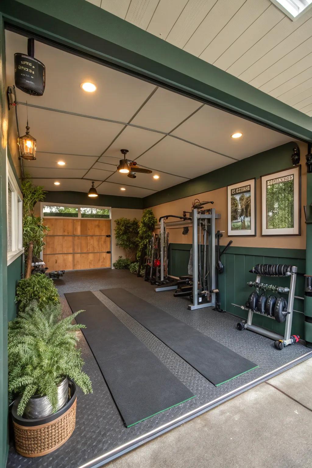 Prioritize safety with a well-organized gym setup.