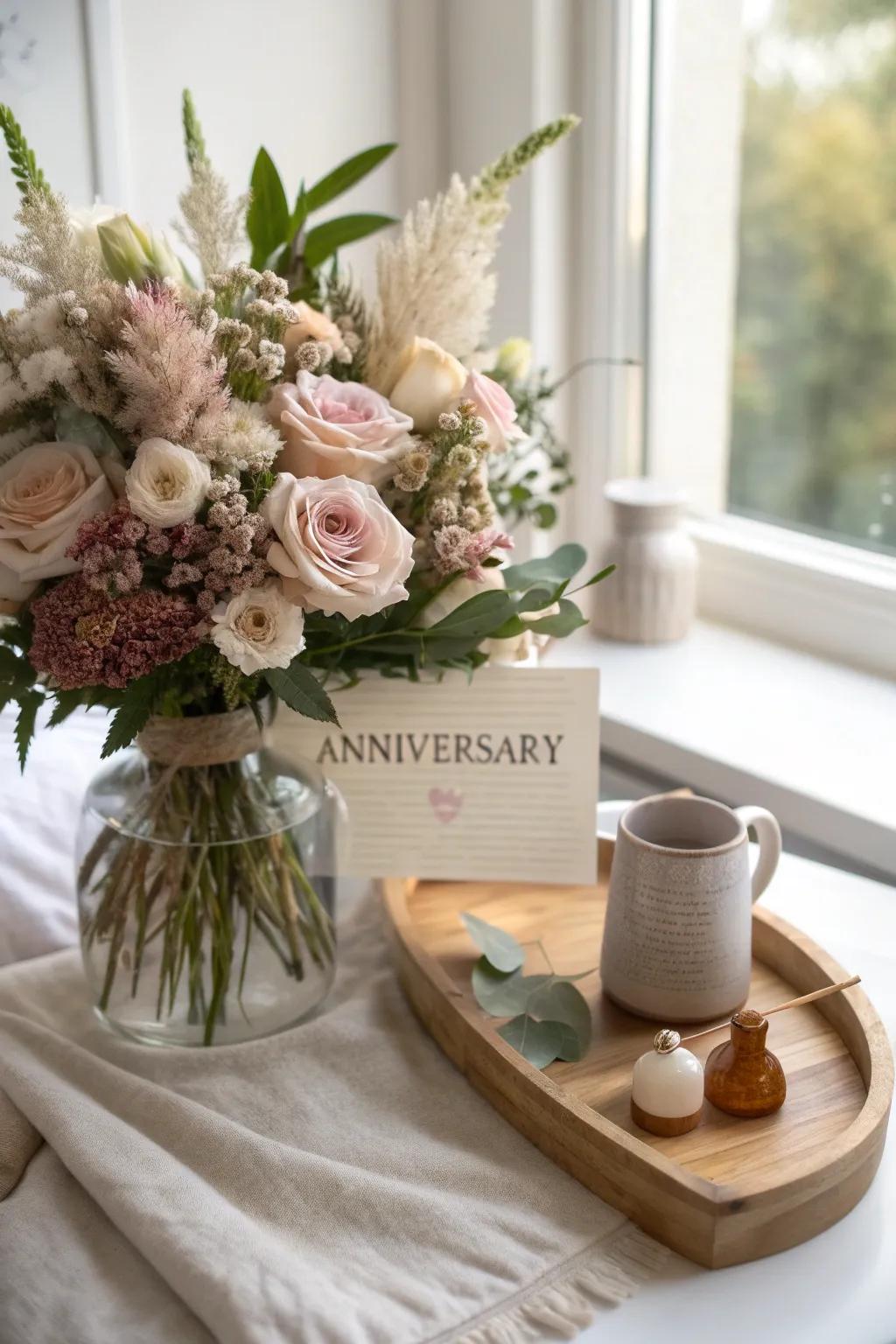 Make your floral gift more meaningful with personal notes. 💌 #PersonalTouch #AnniversaryGift