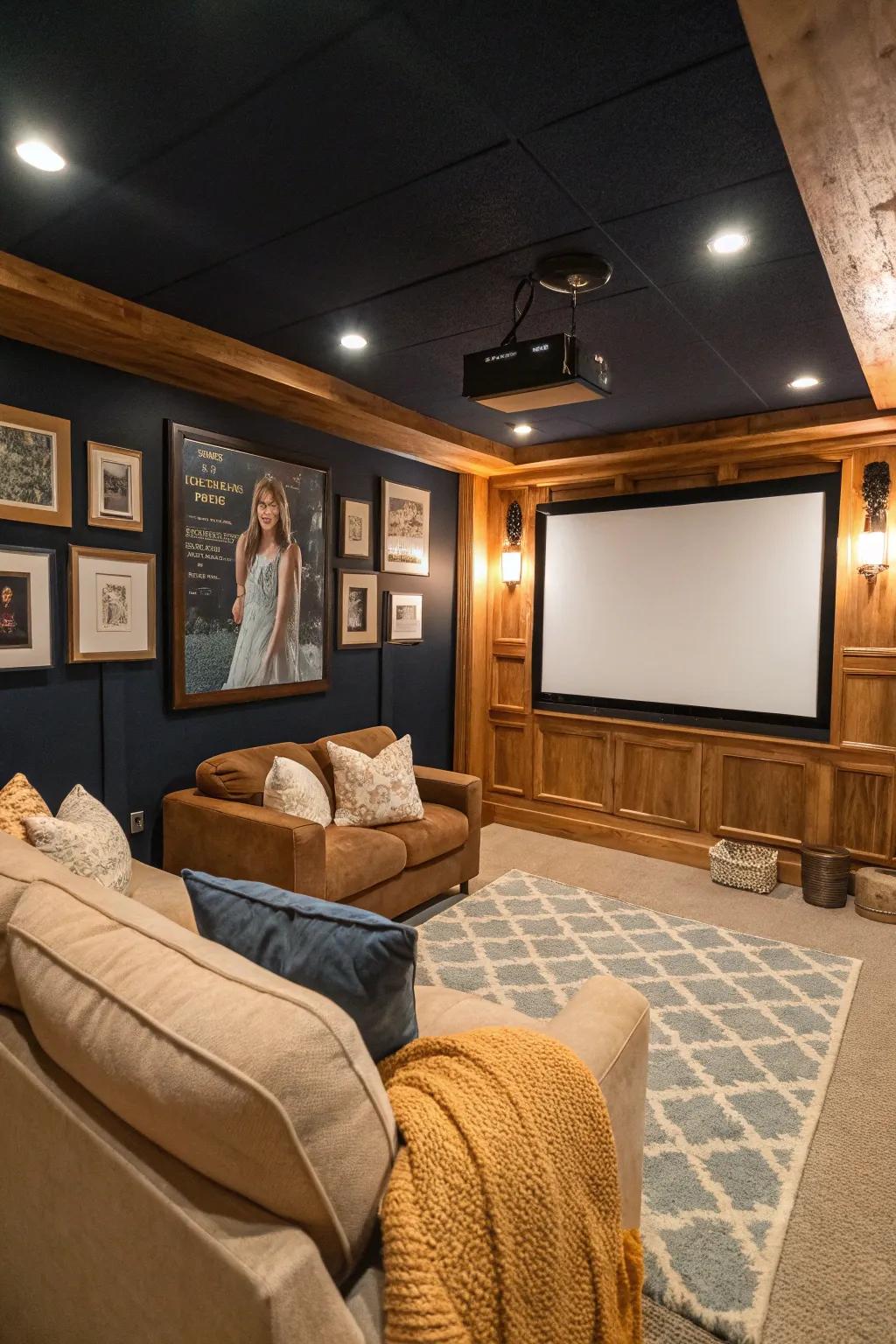 Make your home theater uniquely yours with personal DIY decor touches.