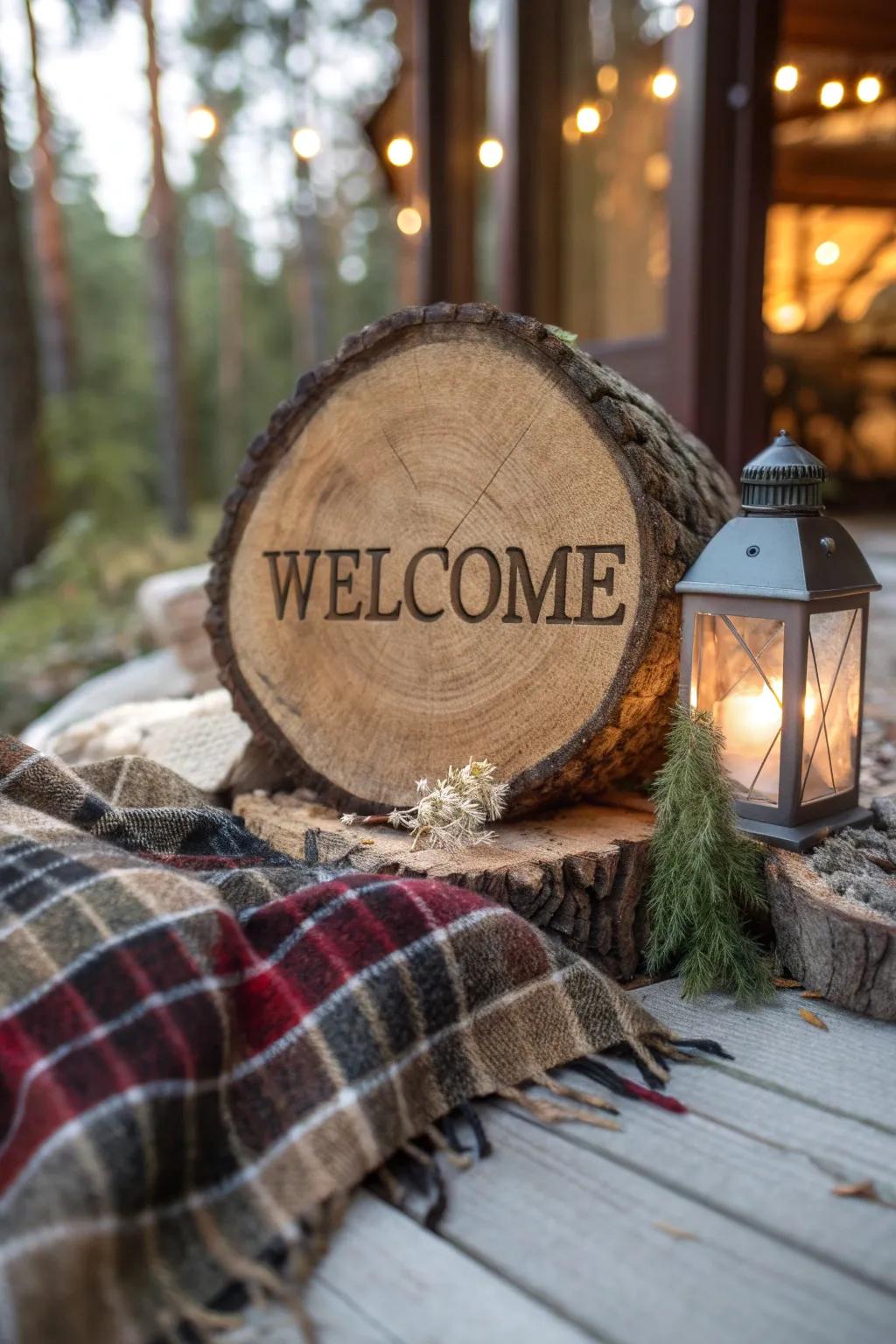 Embrace rustic creativity with DIY log slice signs that are as personal as they are charming. 🪵 #DIYDecor #RusticChic