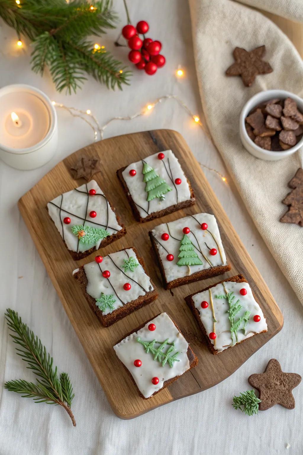 Light up your holiday spread with these cheerful Christmas lights brownies.