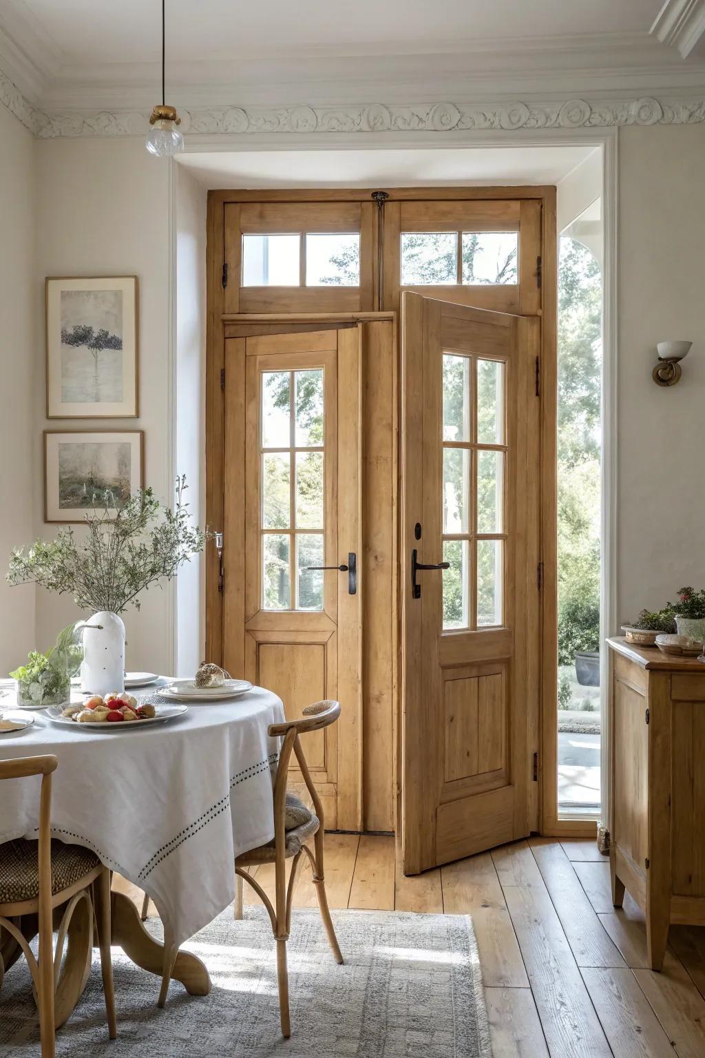 Make a grand impression with double doors that welcome in style.