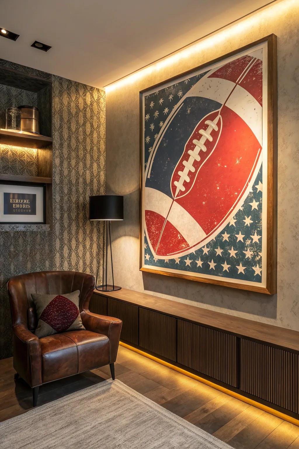 Infuse your space with energy through pop art posters that celebrate the vibrant side of football.