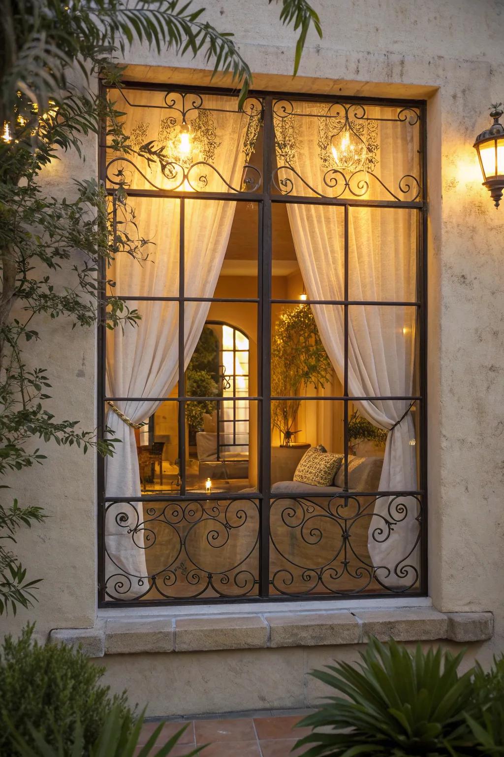Highlight your windows with a creative light display for dramatic flair.