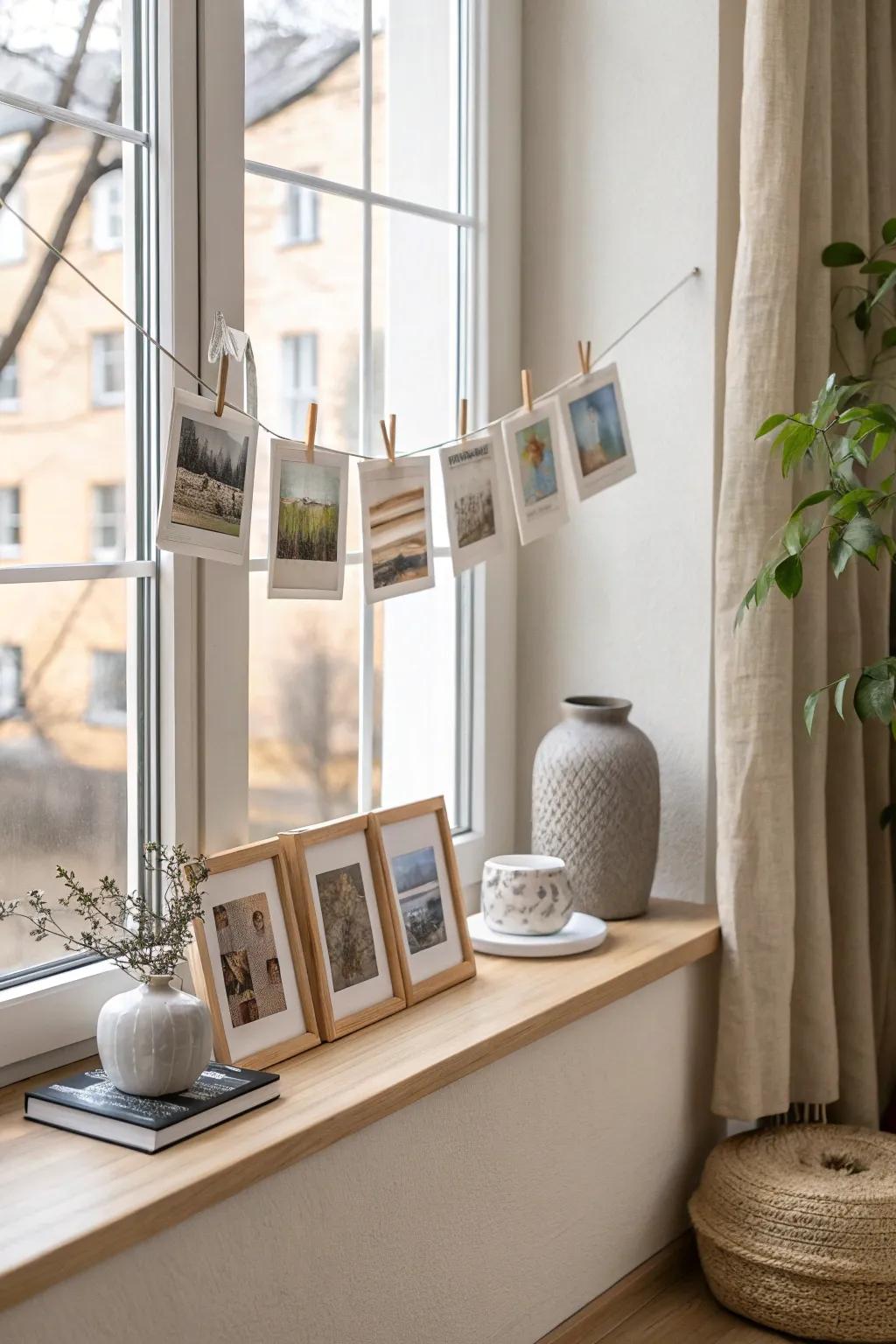 Tell your story with a personal gallery display on your window sill.
