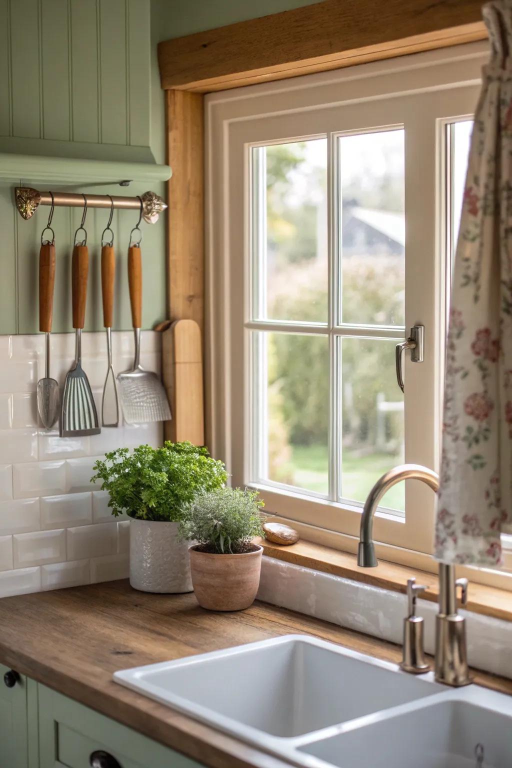 Optimize your kitchen space with handy tool storage that keeps essentials close.