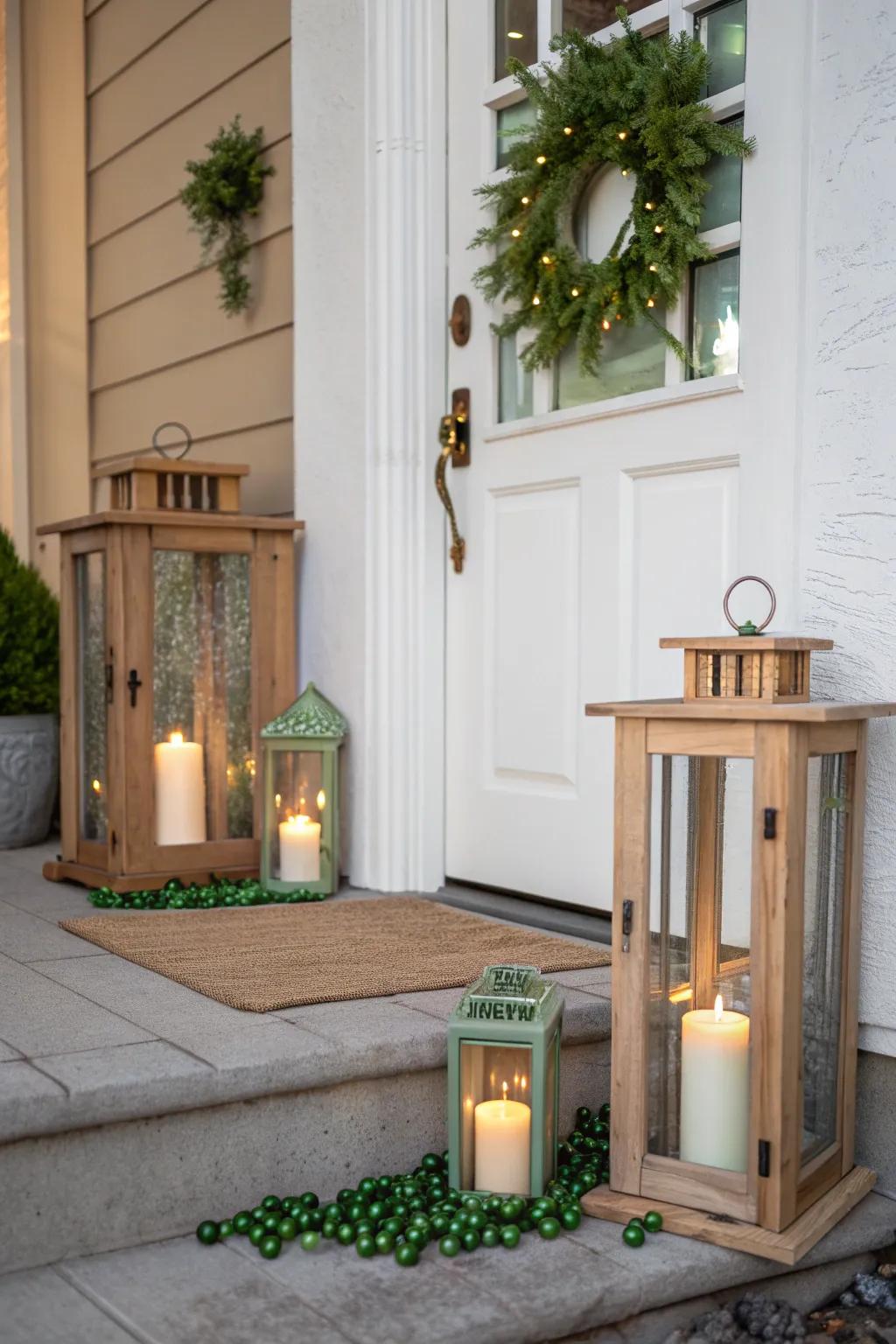 Festive lanterns cast a warm and inviting glow. 🕯️🍀 #LanternLove #CozyVibes