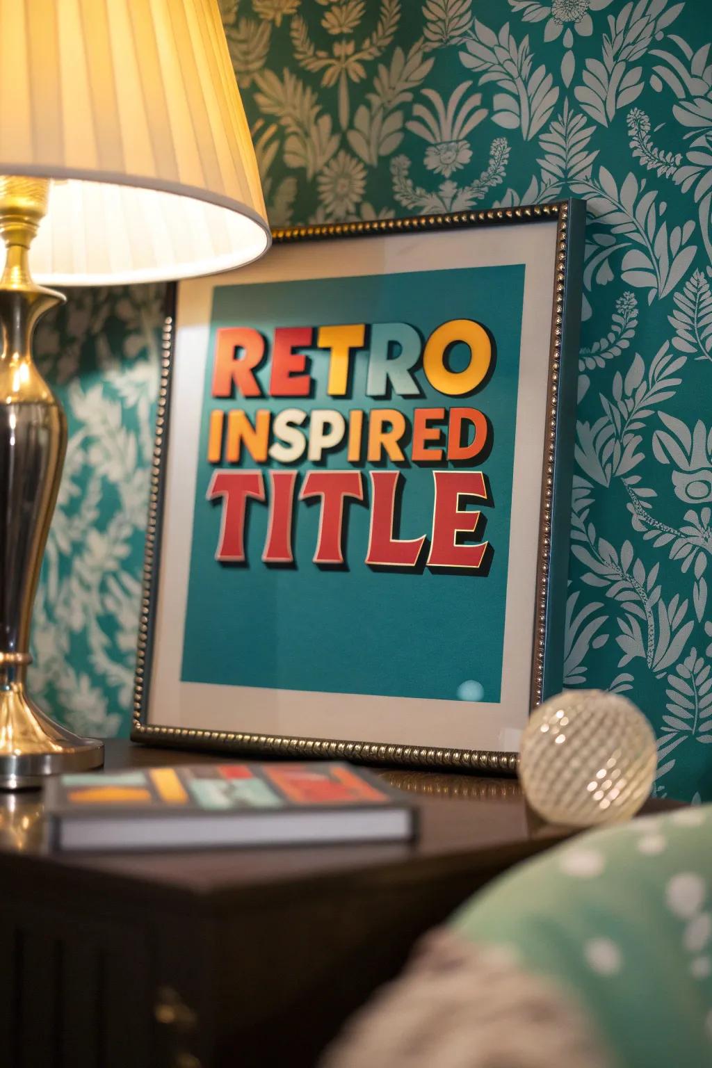 Retro titles bring a groovy, nostalgic vibe that adds character and fun.