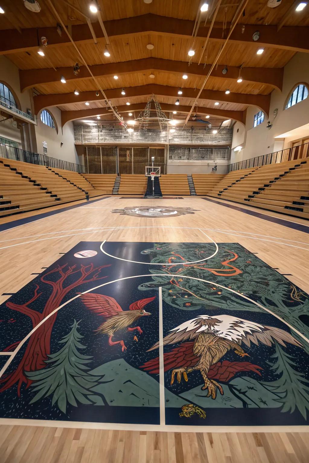 Fantasy themes transform your court into a magical realm of imagination. 🐉🏰 #FantasyDesign #MagicalSpaces