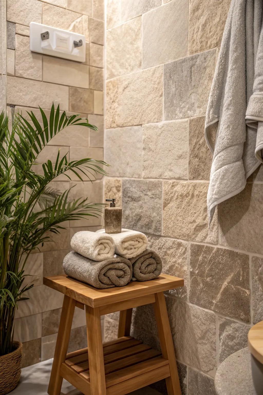 Get the look of natural stone with stone veneer. Earthy elegance at a fraction of the cost! 🌿 #StoneVeneer #EarthyDecor