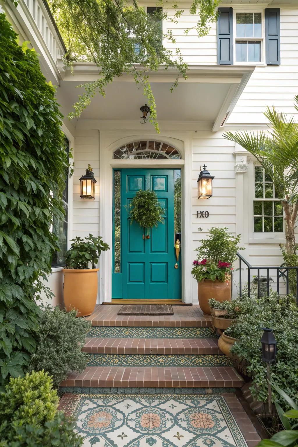 Welcome guests with an entryway that reflects the timeless charm of colonial style.
