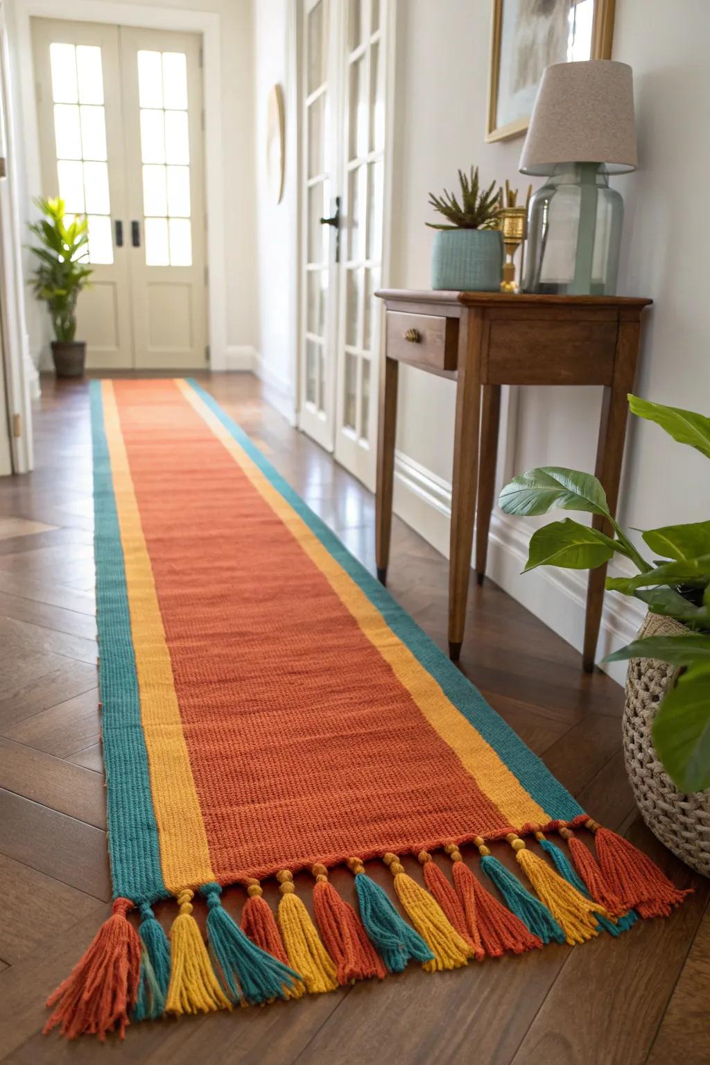 Add whimsy with unexpected runner details like fringe or tassels. 🎉