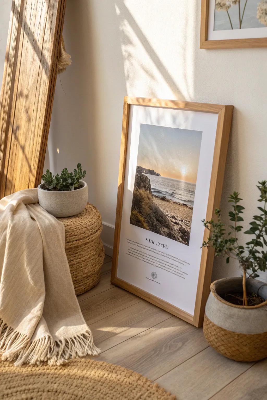 Keep your decor lively with seasonal updates that complement your poster.