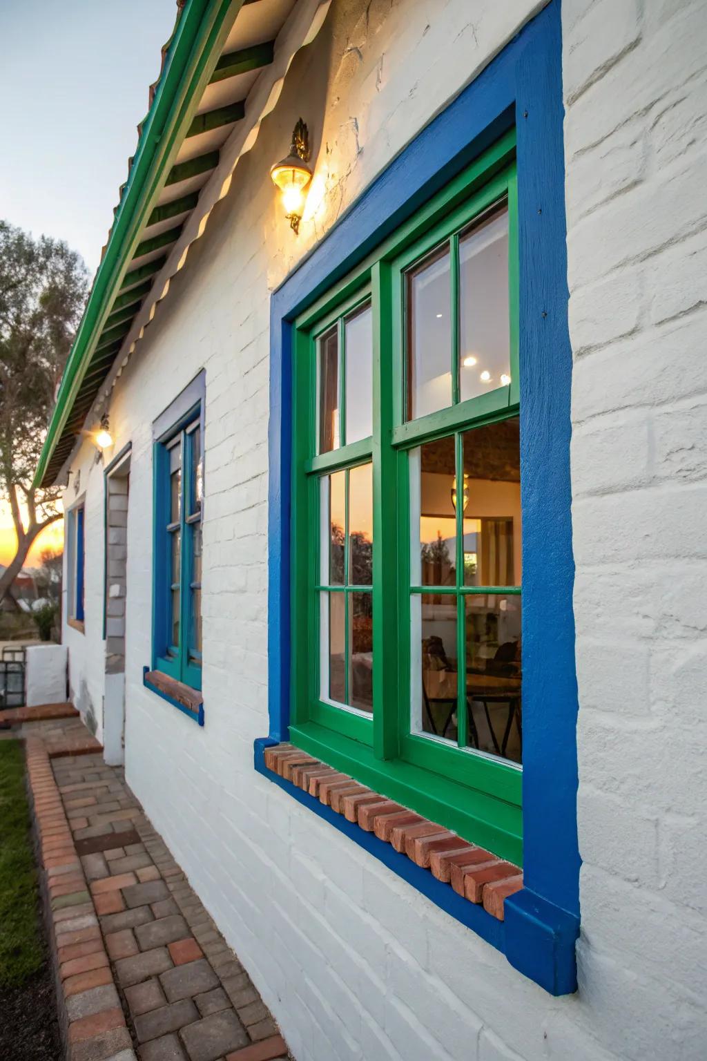 Make a statement with boldly painted window frames.