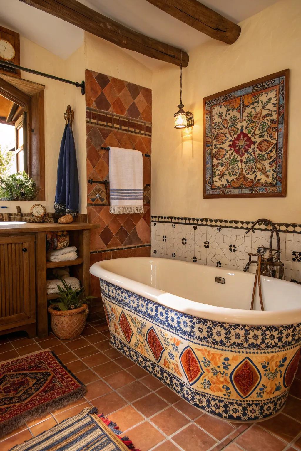 A unique bathtub design can transform your bathroom into a luxurious retreat! 🛁 #BathroomInspiration #MexicanStyle