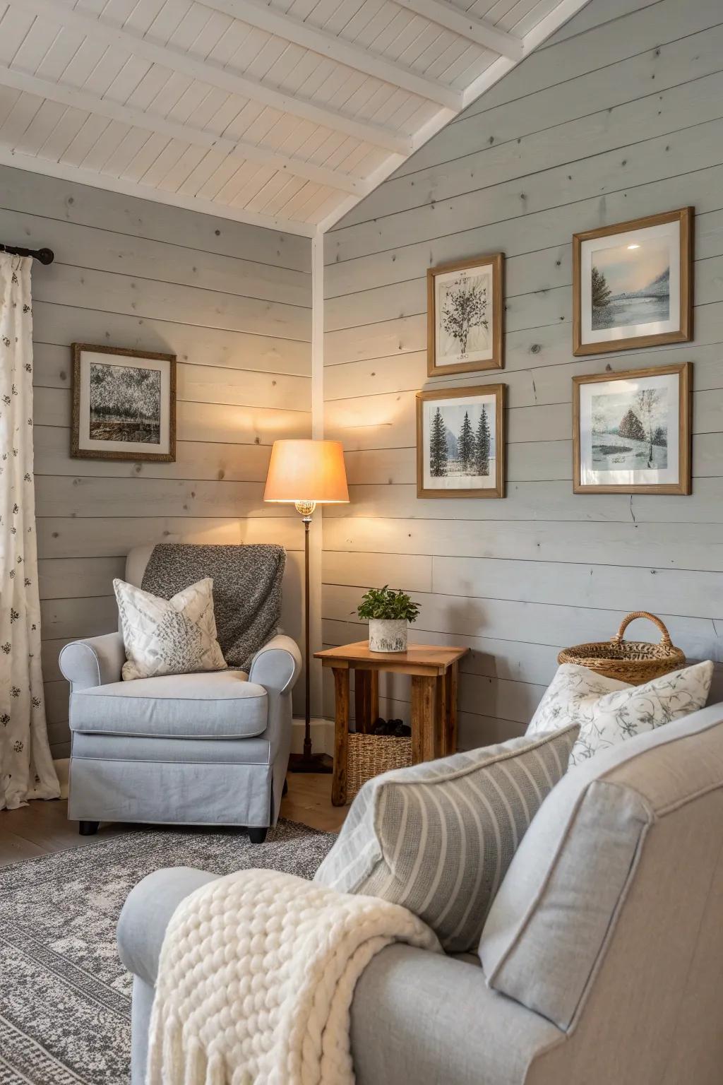 Monochrome walls create a sleek and cohesive design in any space.