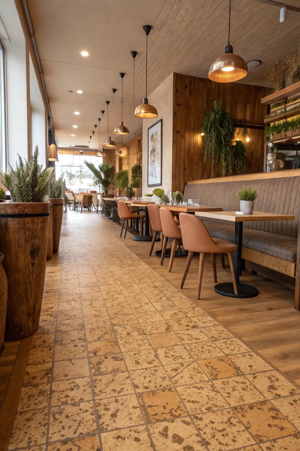 Choose cork for a unique, sustainable, and comfortable flooring option.